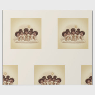 Papier Cadeau Black Girl Angel Christmas Choir Wrapping Paper 2