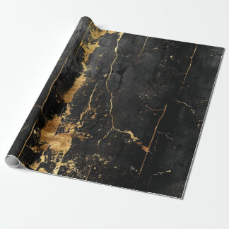 Papier Cadeau Black Gold Vintage