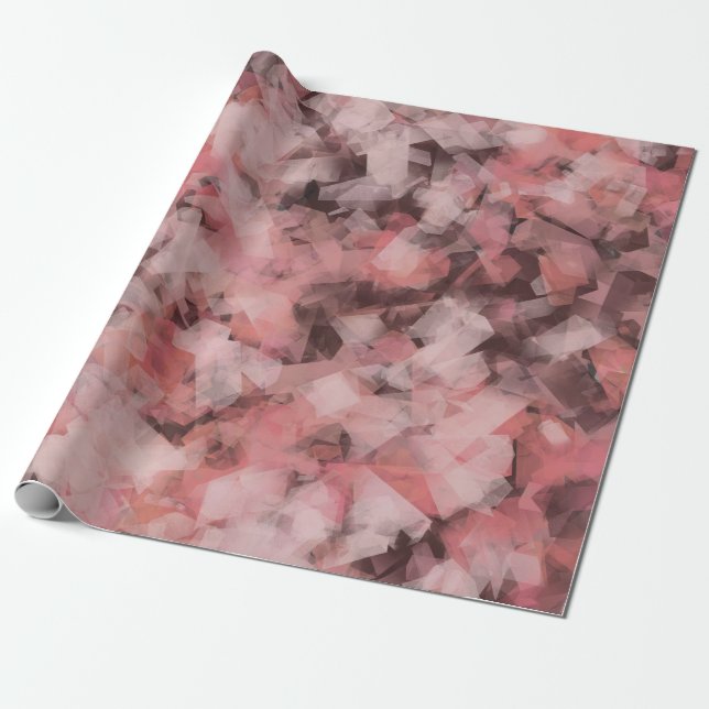 Papier Cadeau Black Gray Pink White Modern Geometric Abstract (Déroulé)