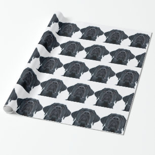 Papier Cadeau Black Labrador Facing