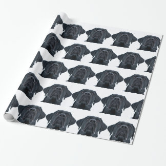 Papier Cadeau Black Labrador Facing