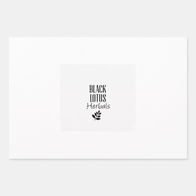Papier cadeau Black Lotus Herbals 1 (Devant)