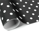 Papier Cadeau Black | Papier blanc à enveloppement à points Polk<br><div class="desc">Ce papier d'emballage cadeau pois classique est parfait pour vos besoins de cadeaux! Enveloppez un cadeau d'anniversaire, un cadeau de baby shower, un cadeau de douche nuptiale, un cadeau mariage ou un cadeau pour toute autre occasion spéciale. C'est aussi un choix merveilleux pour l'emballage de l'artisanat du papier : enveloppes...</div>