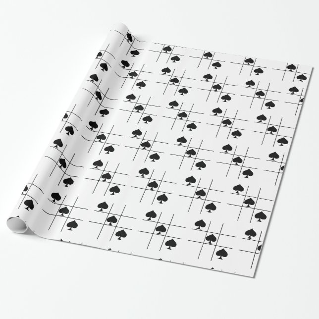 Papier Cadeau Black Spades Tac Toe Thunder_Cove (Déroulé)