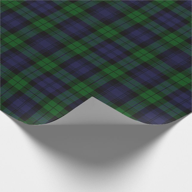 Papier Cadeau Black Watch Tartan Plaid Scottish Plaid Motif (Coin)