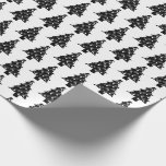 Papier Cadeau Black White Whimsical Christmas Tree Motif cadeau<br><div class="desc">Papier cadeau Motif Black White Whimsical Christmas Tree. Lumières décoratives sur arbre.</div>