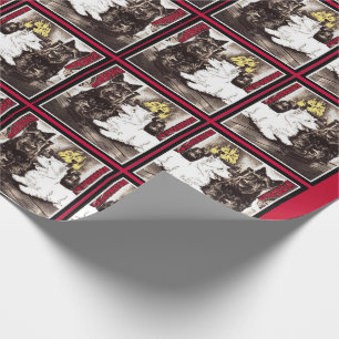 Papier Cadeau Blackie et Whitie par le feu