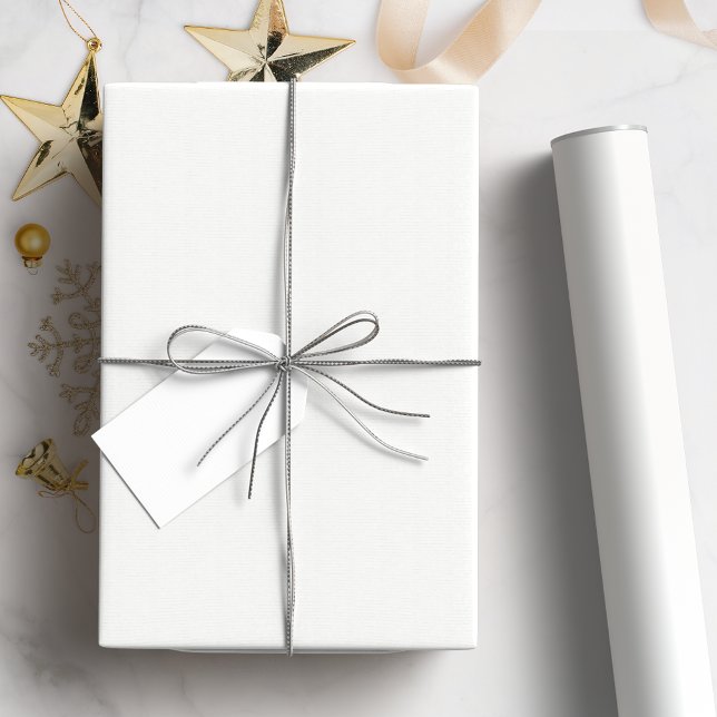 Papier Cadeau Blanc simple (Winter White Christmas Wrapping Paper)