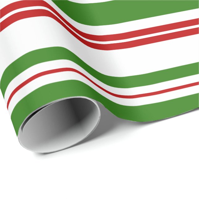 Papier Cadeau Blancs, Rouges, Vert, Blancs, Bleus (Coin rond)