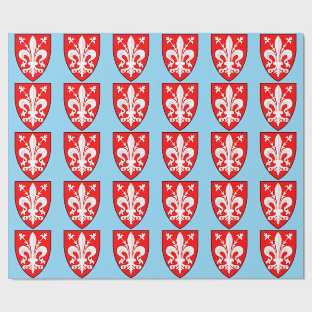 Papier Cadeau Blason de Florence Lys rouge de Florence (Plat)