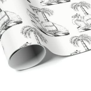 Papier Cadeau Blason Prépa Chameau Palmier Armoiries