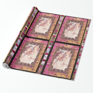 Papier Cadeau Blessures à la barbe Père Noël Noël victorien