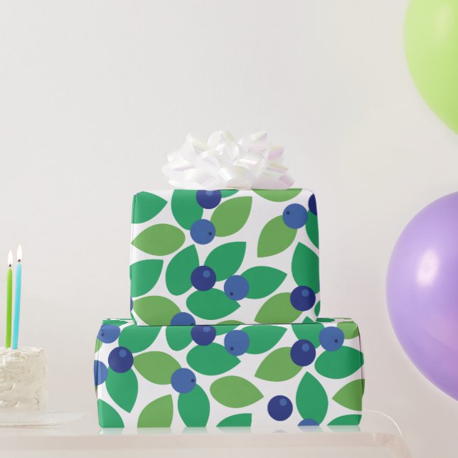 Papier Cadeau Bleu. (Cadeaux de fête)