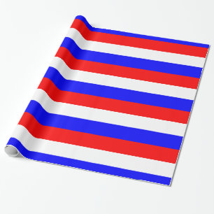 Papier Cadeau Bleu blanc rouge