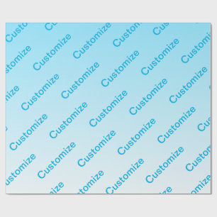 Papier Cadeau Bleu ciel (couleur changeable!) ombre et motif de