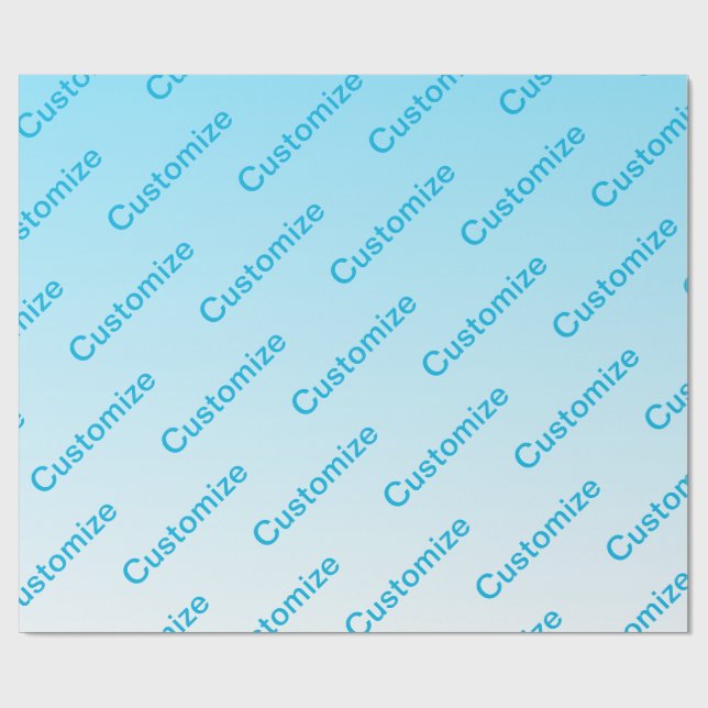 Papier Cadeau Bleu Ciel (couleur changeable !) Ombre & Motif de  (Plat)