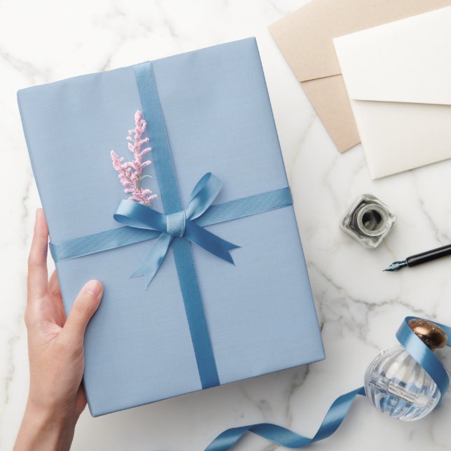 Papier Cadeau Bleu clair texturé (Cadeaux)