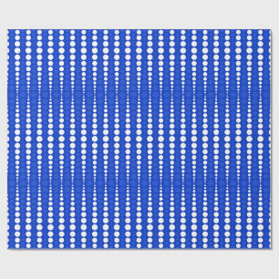 Papier Cadeau Bleu Cobalt et Blanc à Pois
