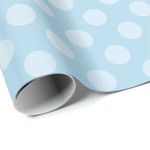 Papier Cadeau Bleu de ciel avec le pois de bleus layette
