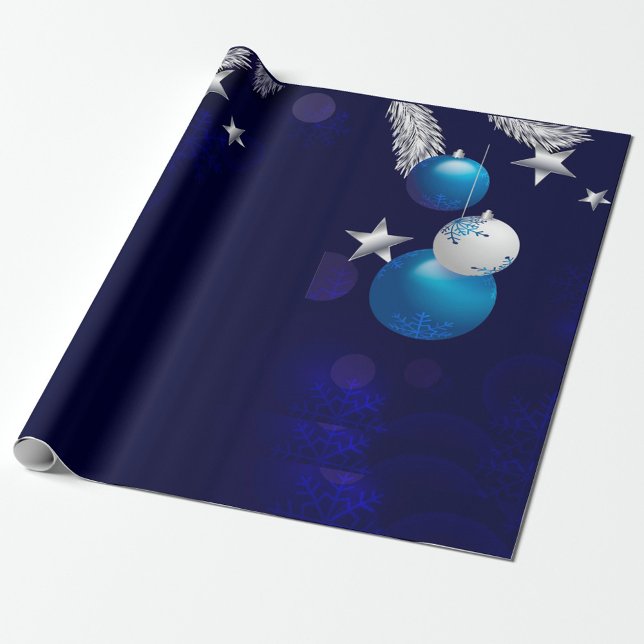 Papier Cadeau Bleu de Noël (Créateur téléchargé)
