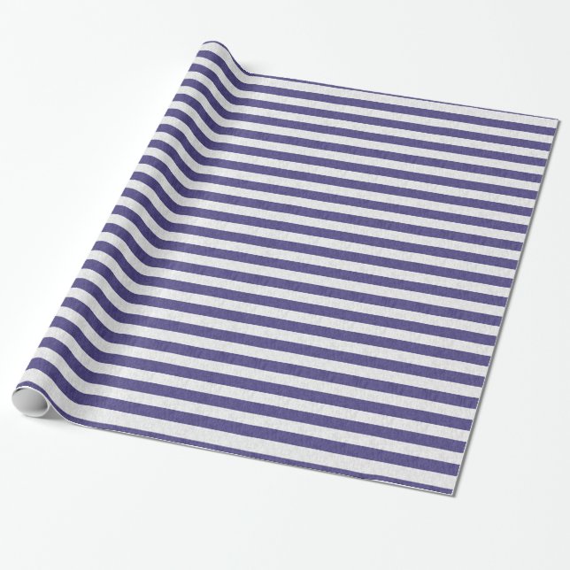 Papier Cadeau Bleu et blanc de la Marine (Déroulé)