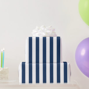 Papier Cadeau Bleu et blanc de la marine marine