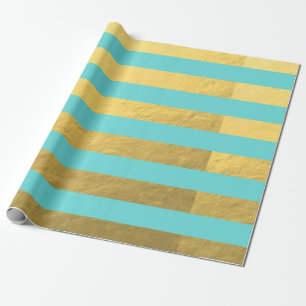 Papier Cadeau Bleu et Gold Foil