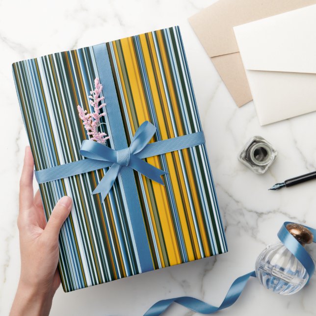 Papier Cadeau Bleu et jaune (Cadeaux)
