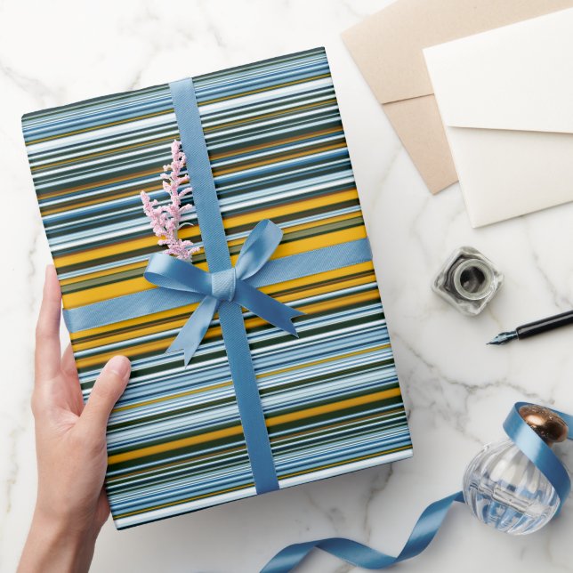Papier Cadeau Bleu et jaune (Cadeaux)