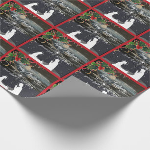 Papier Cadeau Bleu Lune Noël Nativité Enveloppe cadeau