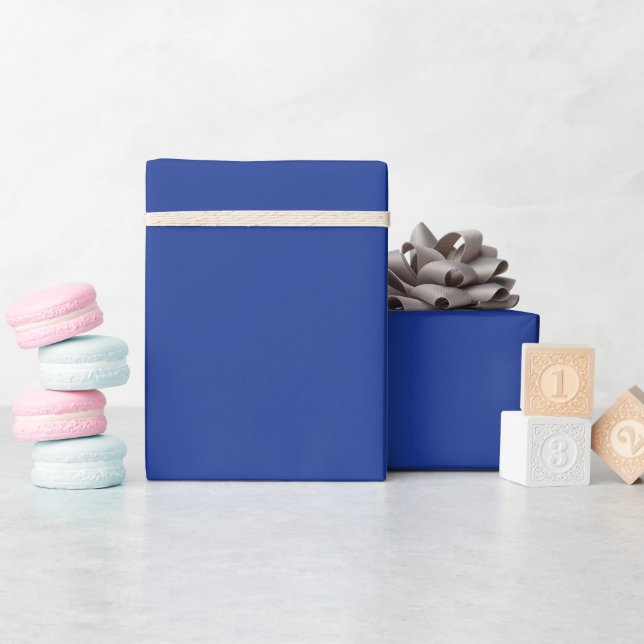Papier Cadeau bleu marine couleur solide (Baby Shower)
