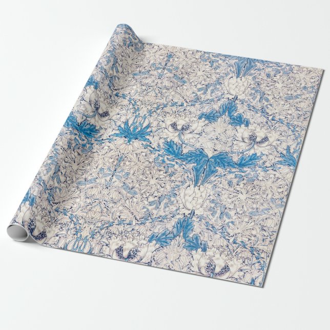 Papier Cadeau Bleu miel (par William Morris) (Déroulé)