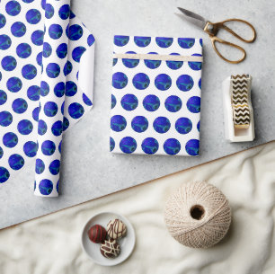Papier Cadeau Bleu Polka Dot Pelouse Bowles,