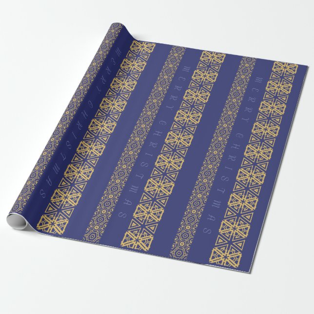 Papier Cadeau Bleu réglable saisonnier de salutation (Déroulé)