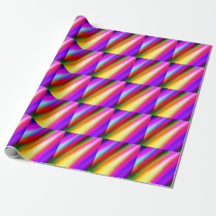 Papier Cadeau Bleu rose ombre couleur d'eau abstrait pastel arc-