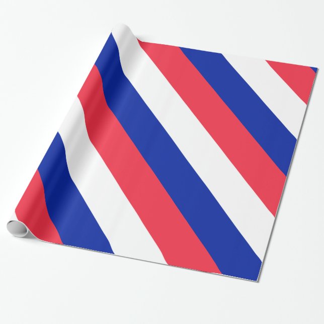 Papier Cadeau Bleu rouge (Déroulé)