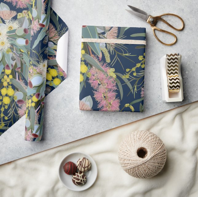 Papier Cadeau Bleu royal de Bush (Artisanat)