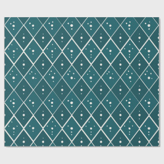 Papier Cadeau Bleu sarcelle diamant moderne scandinave