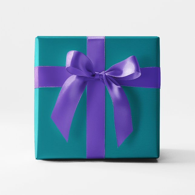 Papier Cadeau Bleu sarcelle uni (Solid Color Blue Teal Wrapping Paper)