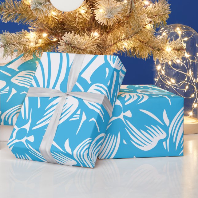 Papier Cadeau Bleu splendide fleurs de fleurs d'Hydrangée Botani (Vacances)