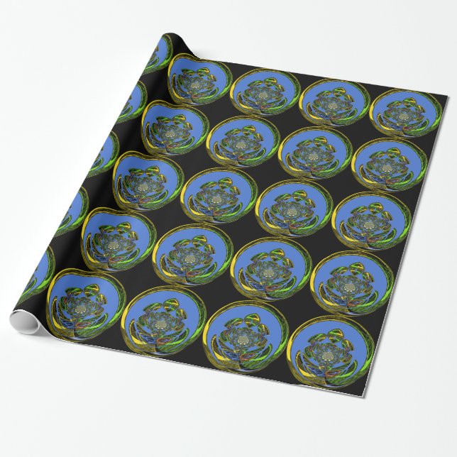 Papier Cadeau Bleu traditionnel (Déroulé)
