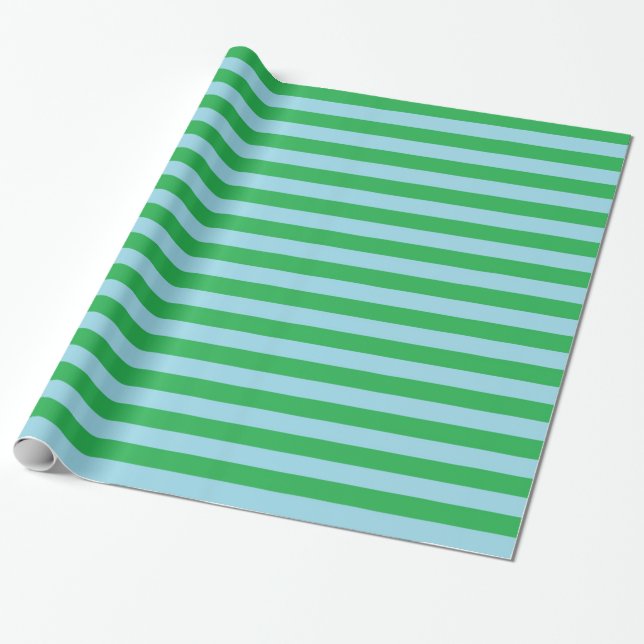 Papier Cadeau Bleu vert et pastel (Déroulé)
