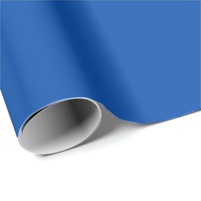 Papier Cadeau Bleu Vivid (Coin rond)