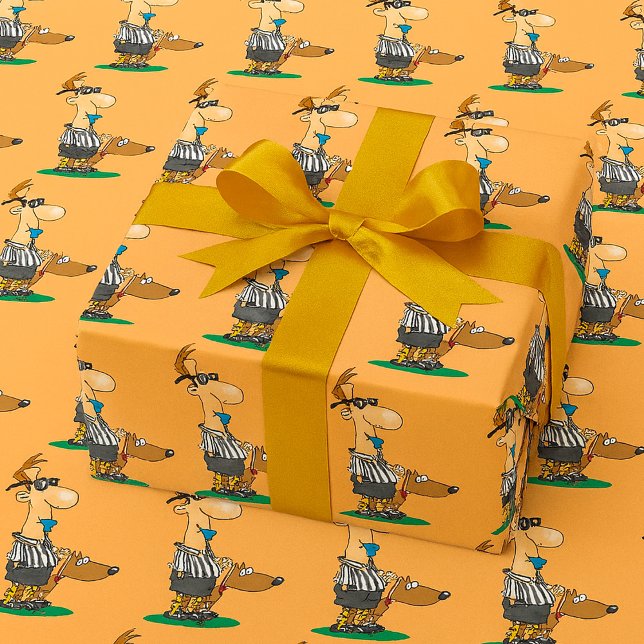 Papier Cadeau Blind Referee with Guide Dog Sports Humor (Créateur téléchargé)