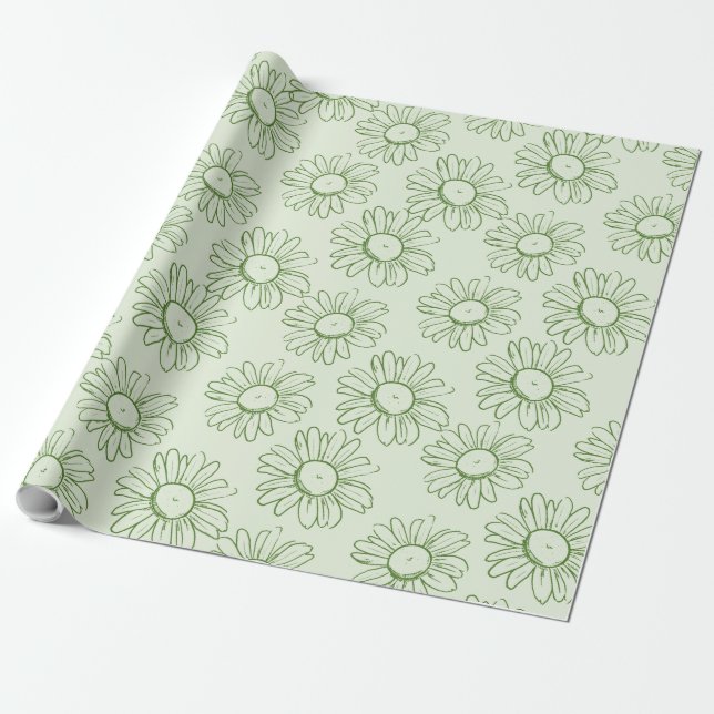 Papier Cadeau Bliss de marguerite (Déroulé)