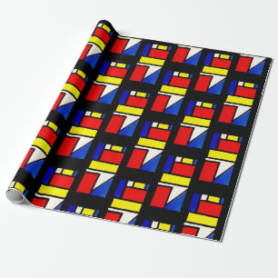 Papier Cadeau Bloc de couleur
