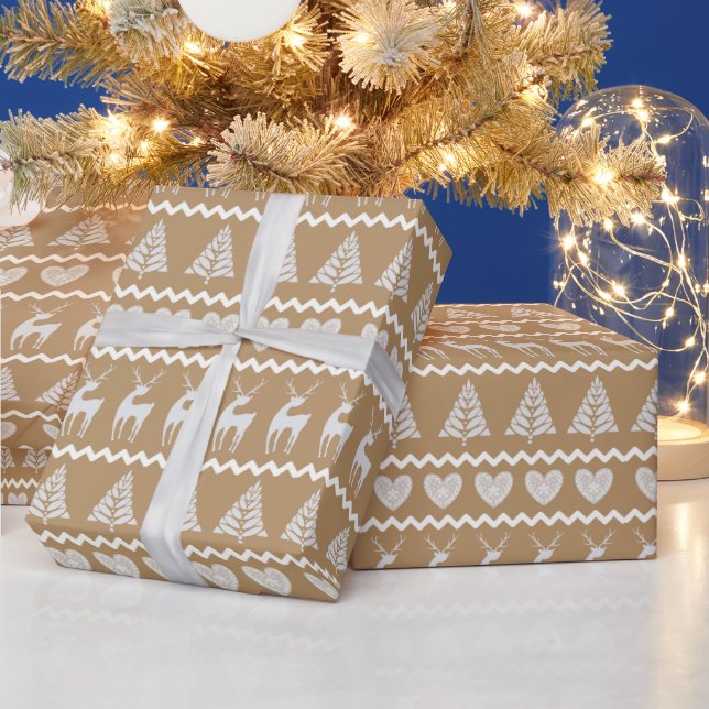 Papier Cadeau Bloc scandinave Imprimer Noël (Vacances)