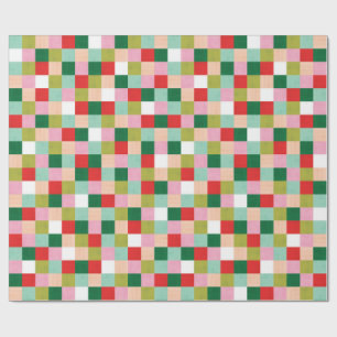 Papier Cadeau Blocs de couleurs Joyeuses et lumineuses