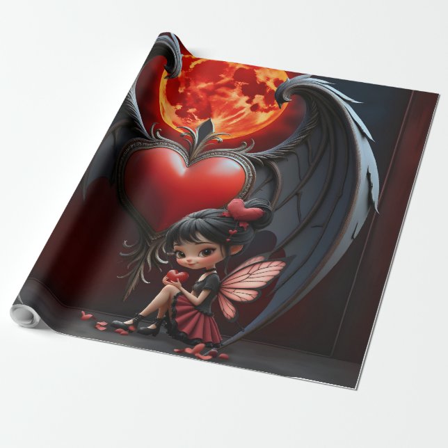 Papier Cadeau Blood Moon Valentine Fairy (Déroulé)