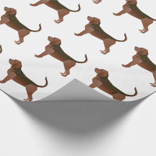 Papier Cadeau Bloodhound Basic Breed Illustration Silhouette